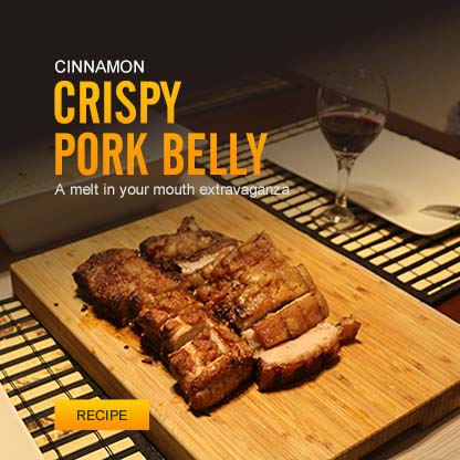 Cinnamon Crispy Pork Belly Roast